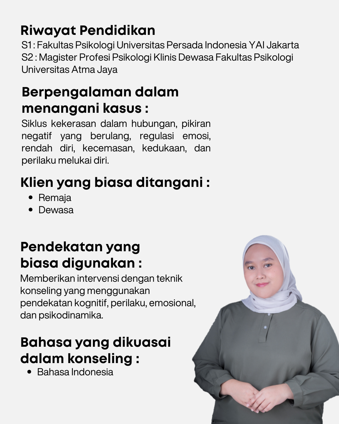 Chika Aslia Yorza, M. Psi., Psikolog